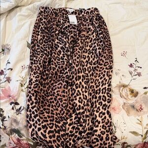 H&M Leopard Print Maxi Skirt